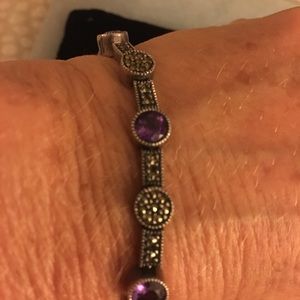 Judith Jack Beautiful amethyst and marcasite